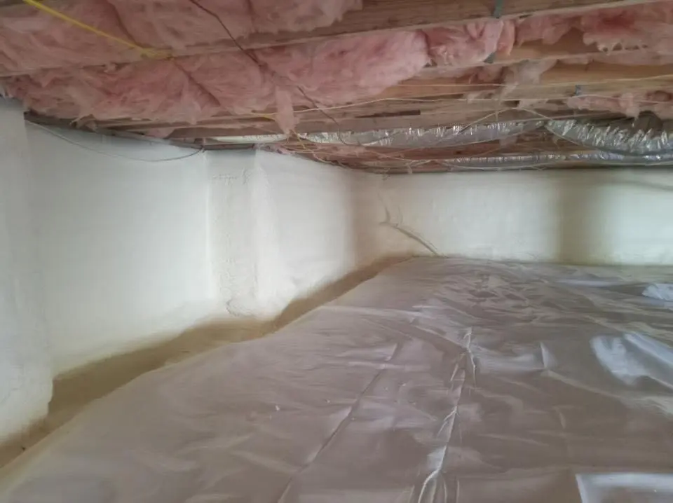 Crawl space encapsulation with closed-cell spray foam for Roof Maintenance in Randallstown